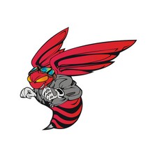 Sticker plastifié FRELON Rouge Hornet Honda - 11cm x 10cm