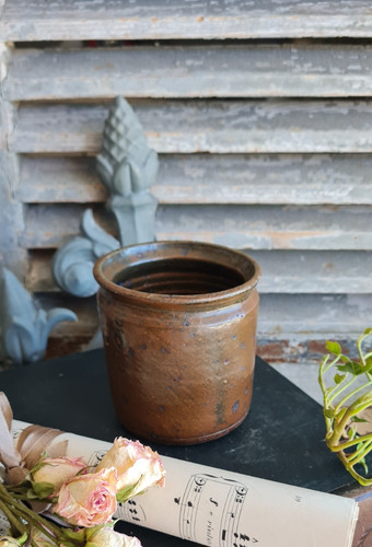 Ancien pot gres - ancien, confiture