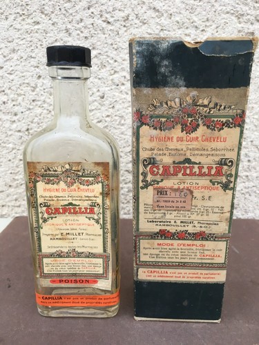 Ancien flacon vide capillia - vide, et