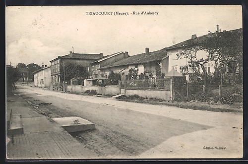 Cpa triaucourt meuse rue - cpa,