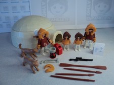 PLAYMOBIL vintage exploration polaire famille esquimaux igloo / 3465 de 1985 #2