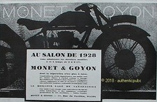 PUBLICITE MONET GOYON MOTO