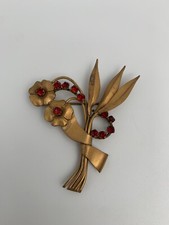 BROCHE ANCIENNE PLAQUE OR
