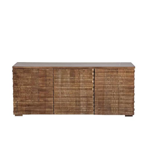 Buffet portes bois manguier - portes,