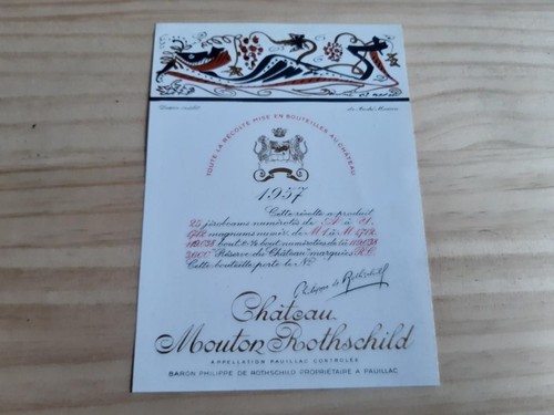 étiquette vin chateau mouton - vin,