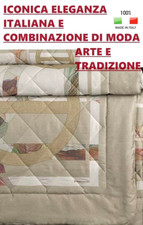 Couette Couvre-Lit Courtepointe BORBONESE Satin 100% Coton Cm. 270 x 270, 100 G