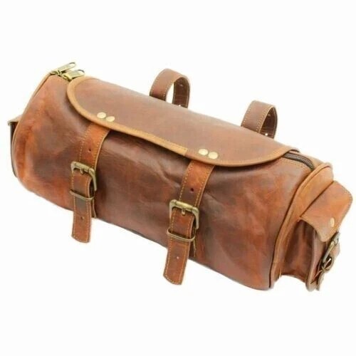Sacoche moto cuir marron - moto, en