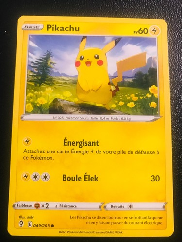 Carte pokemon pikachu 049 203 - pokemon,
