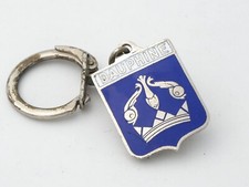 PORTE CLÉS ANCIEN ÉMAILLÉ - KEYCHAIN - KEY FOB - RENAULT DAUPHINE - ROBRI