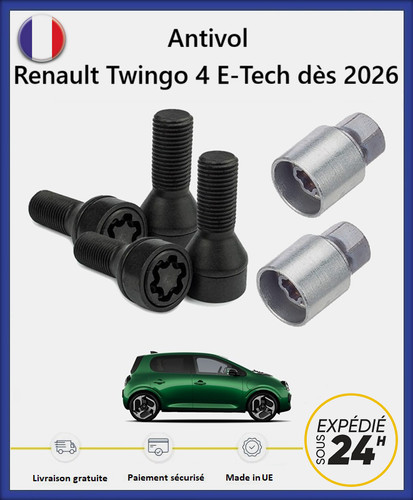 Ecrous antivol roues noir - roues,