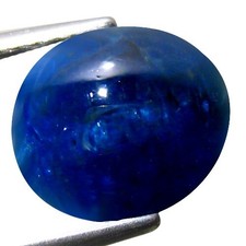 5,65 CT INCROYABLE PIERRE PRÉCIEUSE OVALE D'APATITE BLEU FLUO NATUREL 10X9 MM