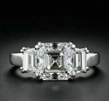 Bague de fiançailles Asscher