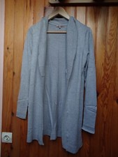 Gilet long femme, marque "U Essentiel", taille 42/44, gris souris