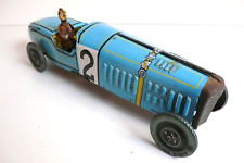 RARE ANCIENNE  VOITURE DE COURSE  MÉCANIQUE   TÔLE    BON ÉTAT   Lg 34 cm  USA?