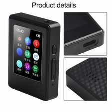 Lecteur MP3 Portable Compact avec Haut-Parleur Stéréo et Port de Charge Type C