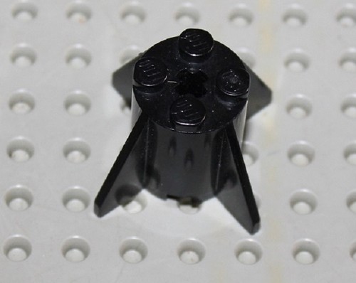 Lego black brick round 2x2x2 - black,
