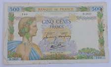France 500 Francs La Paix 1942
