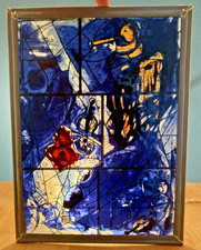 1970’s Marc Chagall Vitrail Glass Panel America Art Institute of Chicago
