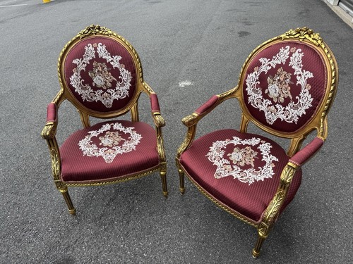 Pair french empire - empire, chairs
