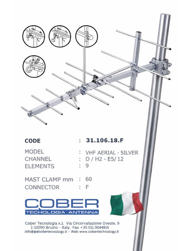 Antenne vhf cober 9 - antenne,