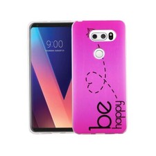 LG V30 Étui Coque pour Portable Sac de Protection Bumper Étuis Rose