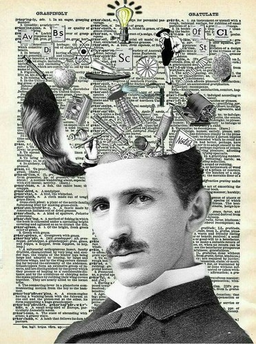 Plaque métal nikola tesla - ,