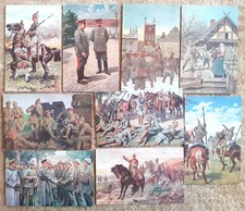 LOT de 9 CPA FANTAISIES Illustrations Allemandes GUERRE MILITAIRES "Croix Rouge"