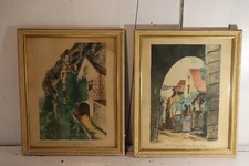 Paire d'aquarelle  ( Dordogne