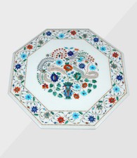 30 " Marbre Table Top Handmade Demi-Précieuses Pierres Art Travail Maison /