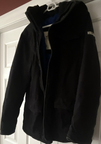 Hollister black men parka - hollister,