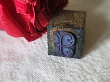 Mini tampon ancien monogramme