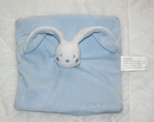 KIMBALOO LA HALLE DOUDOU LAPIN PLAT BLEU BLANC NEZ BLEU MON PREMIER DOUDOU KOM9