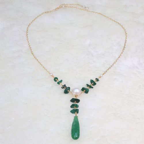 Collier quartz vert - quartz,