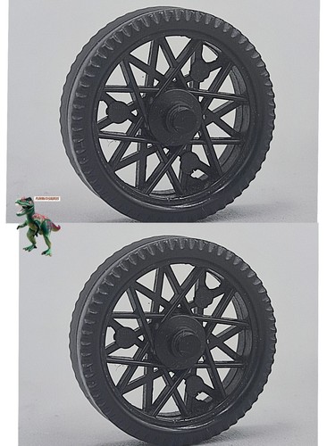 Playmobil roue noire - x2, -moto