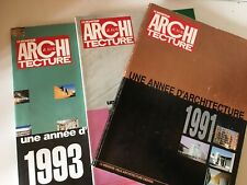 lot revue MONITEUR AMC N°27 37 47 une année d'ARCHITECTURE 1991 1992 1993
