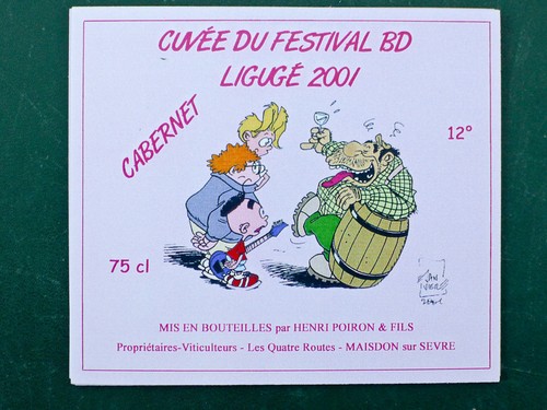 Etiquette vin ligugé - etiquette, bd
