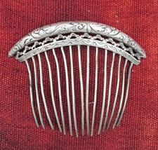 Peigne à Cheveux En Argent,  XIXème