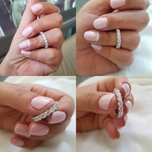 Bague ronde blanc - en,