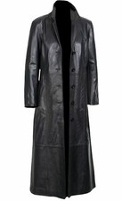 Trench-coat en cuir pour femme