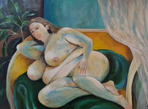 Femme nue reposant dans - femme,