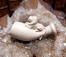 belgium terracotta pipe carved
