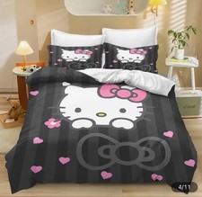 Hello Kitty Bedding Set Black