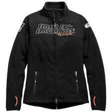Veste polaire HD Racing pour femmes noire Harley Davidson NEUVE