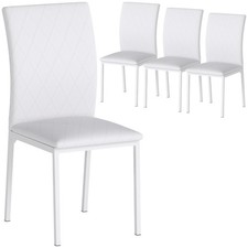 HOMCOM Lot de 4 chaises de