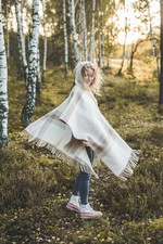 Châle à capuche en tricot