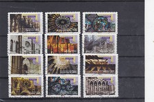 FRANCE 2011 ART GOTHIQUE SERIE COMPLETE DE 12 TIMBRES OBLITERE