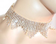 Collier ras du cou femme doré