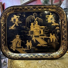 plateau en tole noirci et