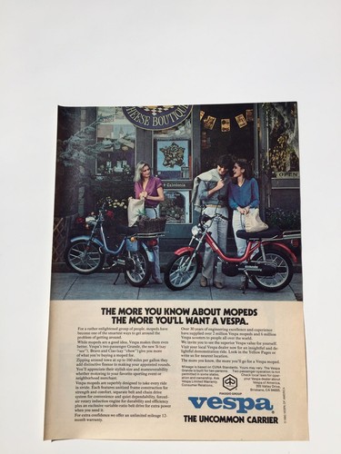 Vespa moped advertising - moped,