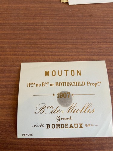 Etiquette château mouton - etiquette,